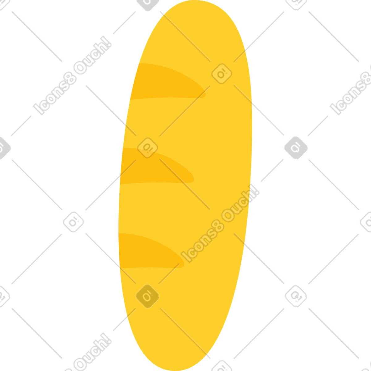 Yellow loaf bread illustration in Sammy style download in PNG, SVG