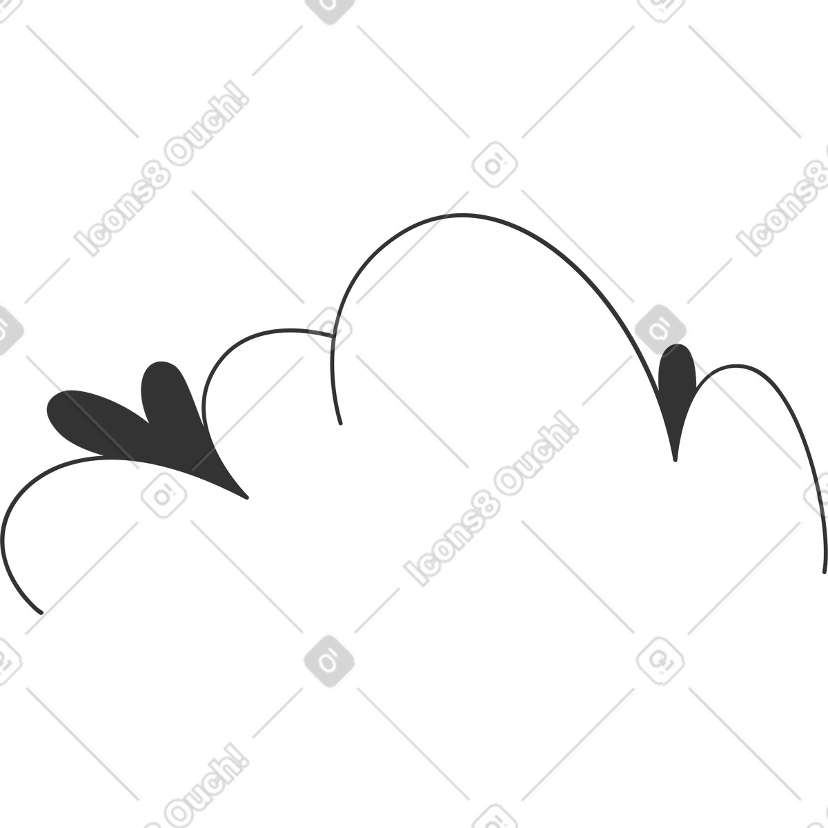 Bush illustration featuring lush greenery clipart in PNG SVG GIF