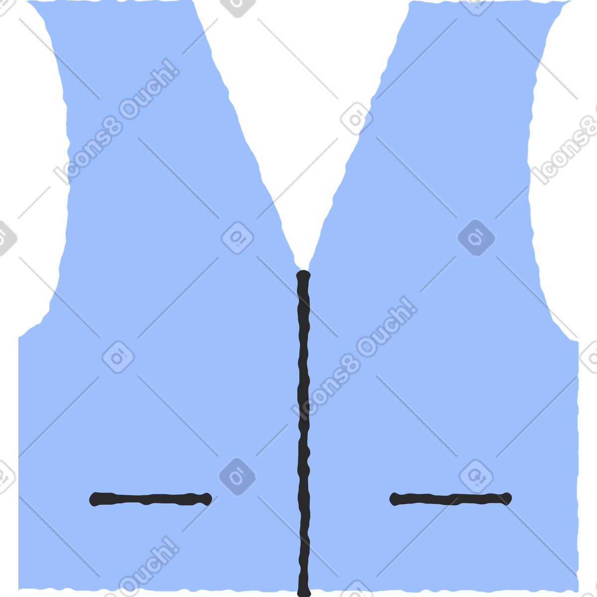 Vest illustration in Pablo style download in PNG, SVG