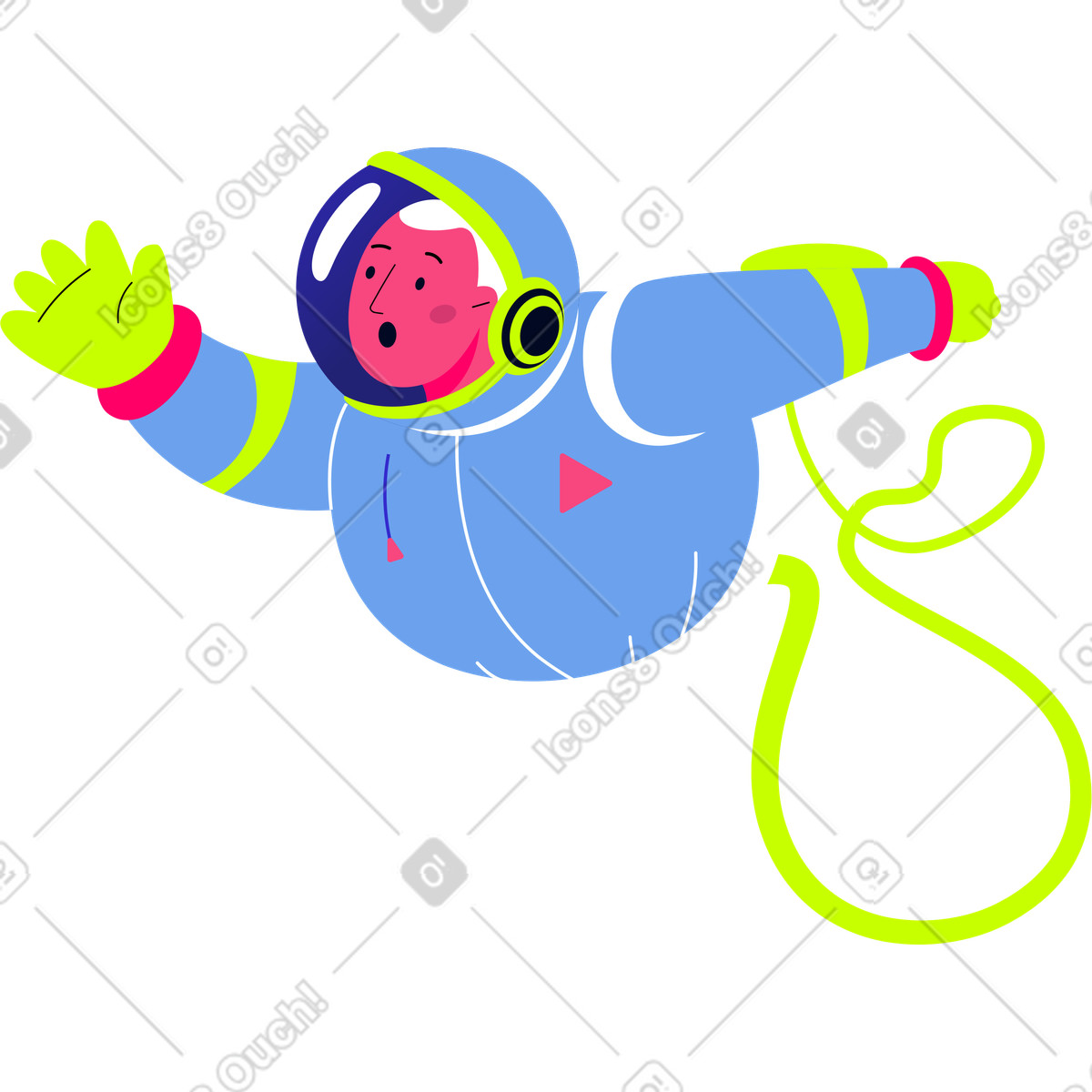 下载 Space 风格的 宇航员 插画，支持 PNG、SVG 格式