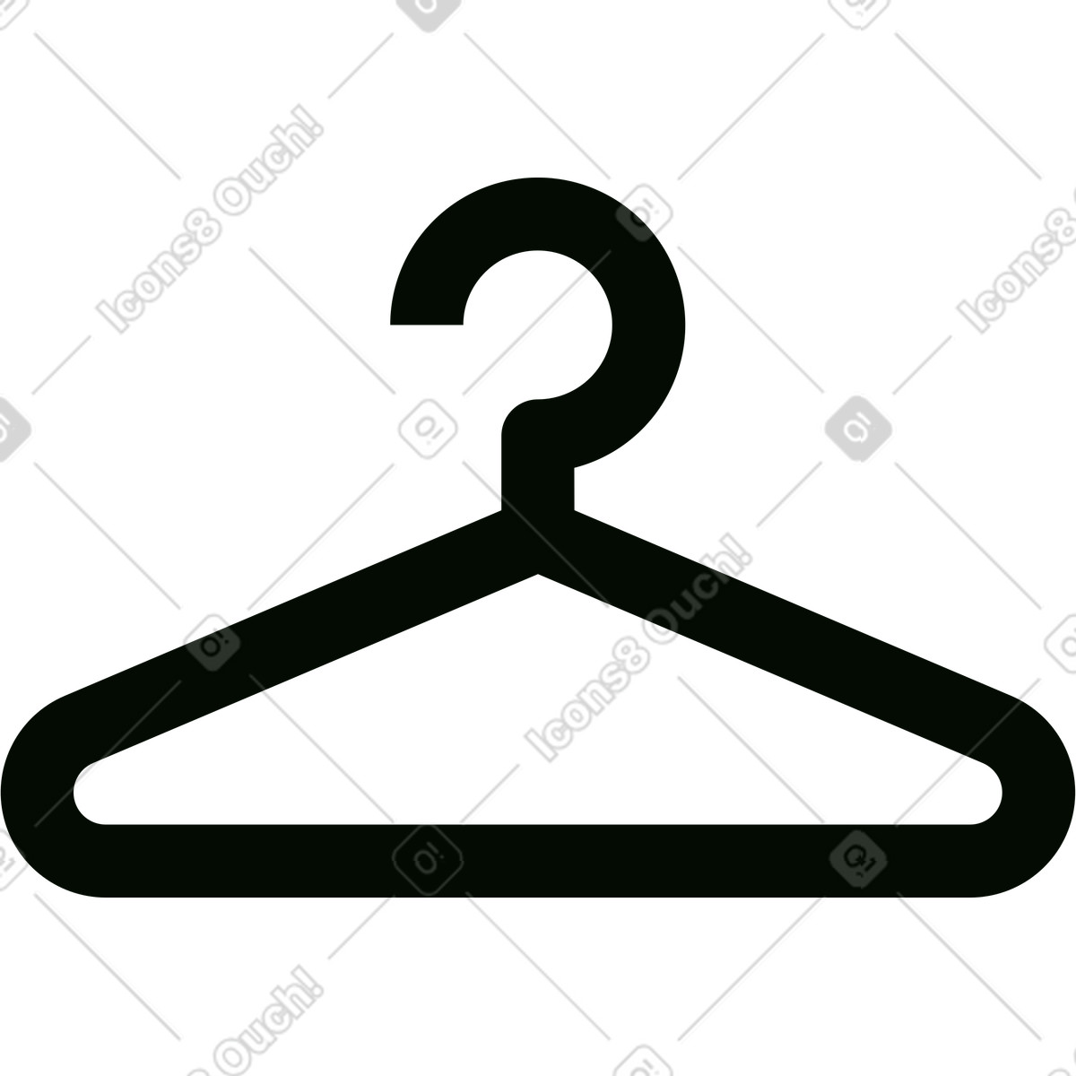 Clothes hanger illustration in Polar style download in PNG, SVG