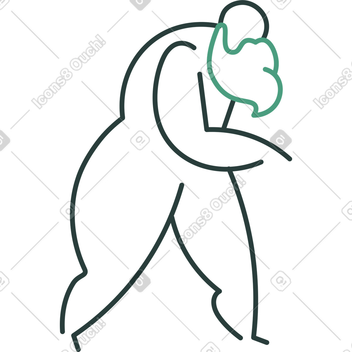 Grandfather go illustration clipart in PNG SVG GIF showcasing a joyful scene