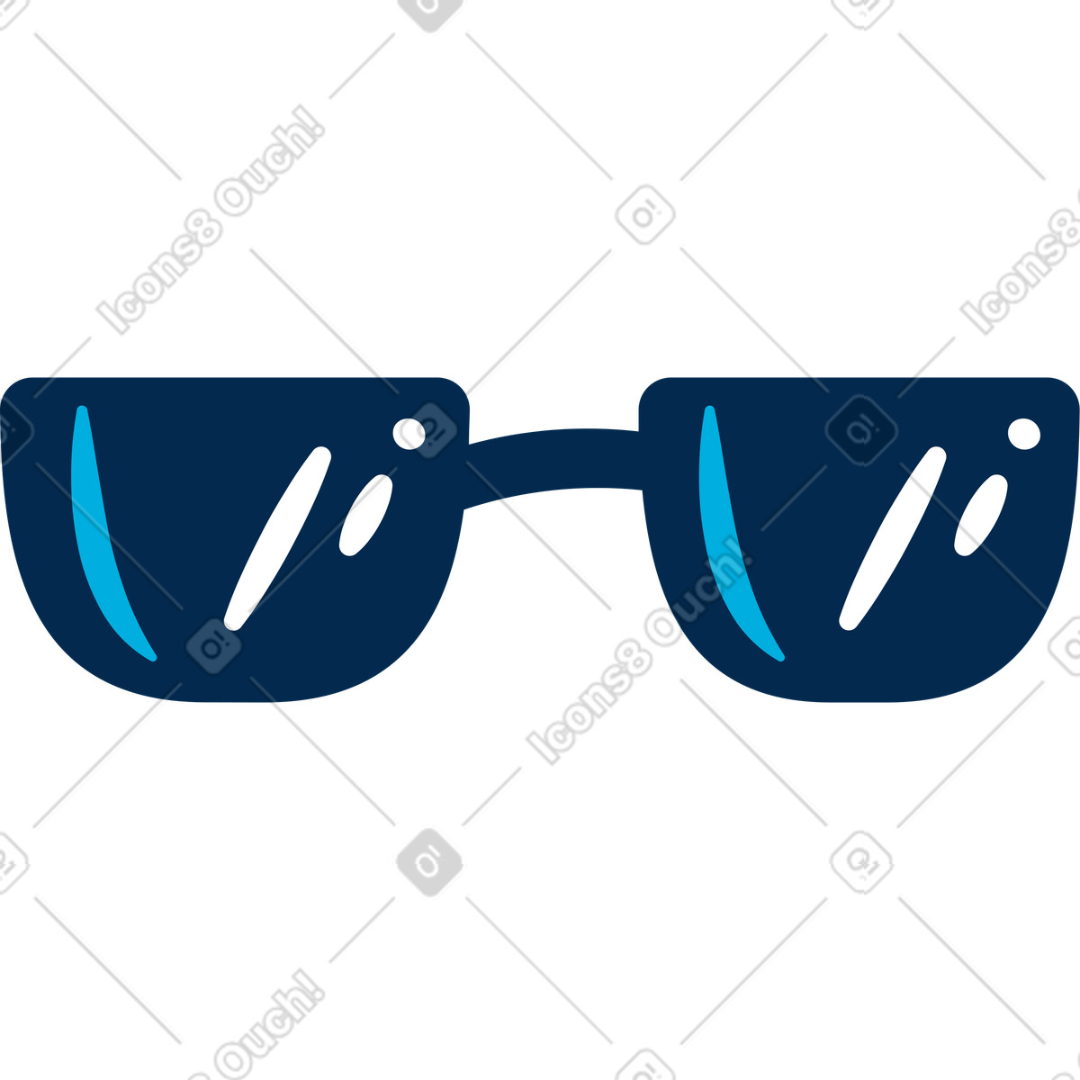 Sunglasses shades illustration in Flame style download in PNG, SVG