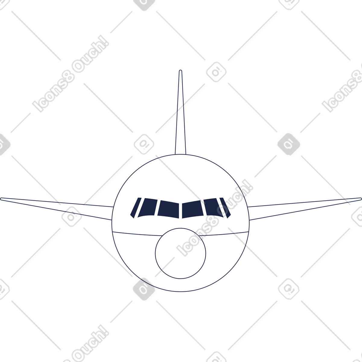 Vor der flugzeuglinie-Illustration im Urban Line-Stil als Download in PNG, SVG