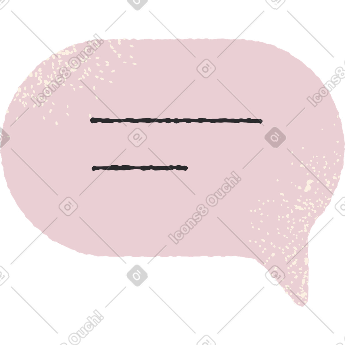 Sprechblase-Illustration im Pablo-Stil als Download in PNG, SVG