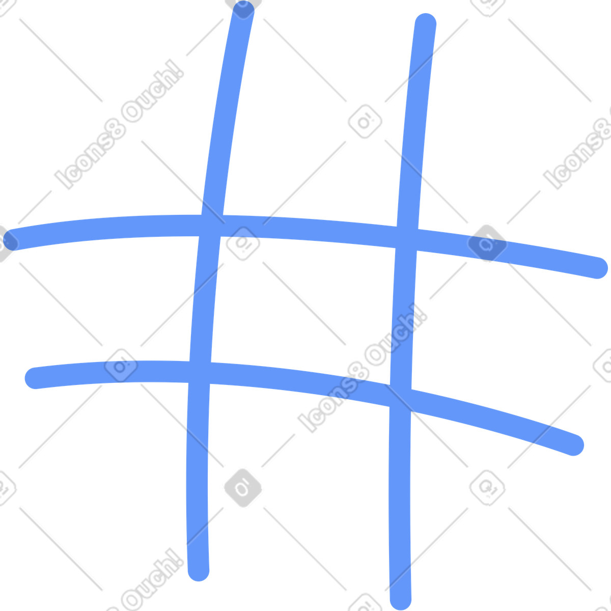 Ilustração de Hashtag azul em no estilo Plain para baixar em PNG, SVG