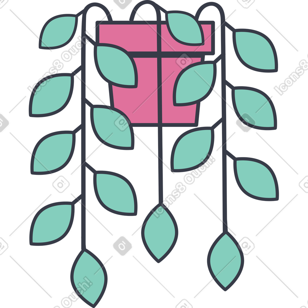 Abstract スタイルの 観葉植物 のイラストをPNG、SVG形式でダウンロード