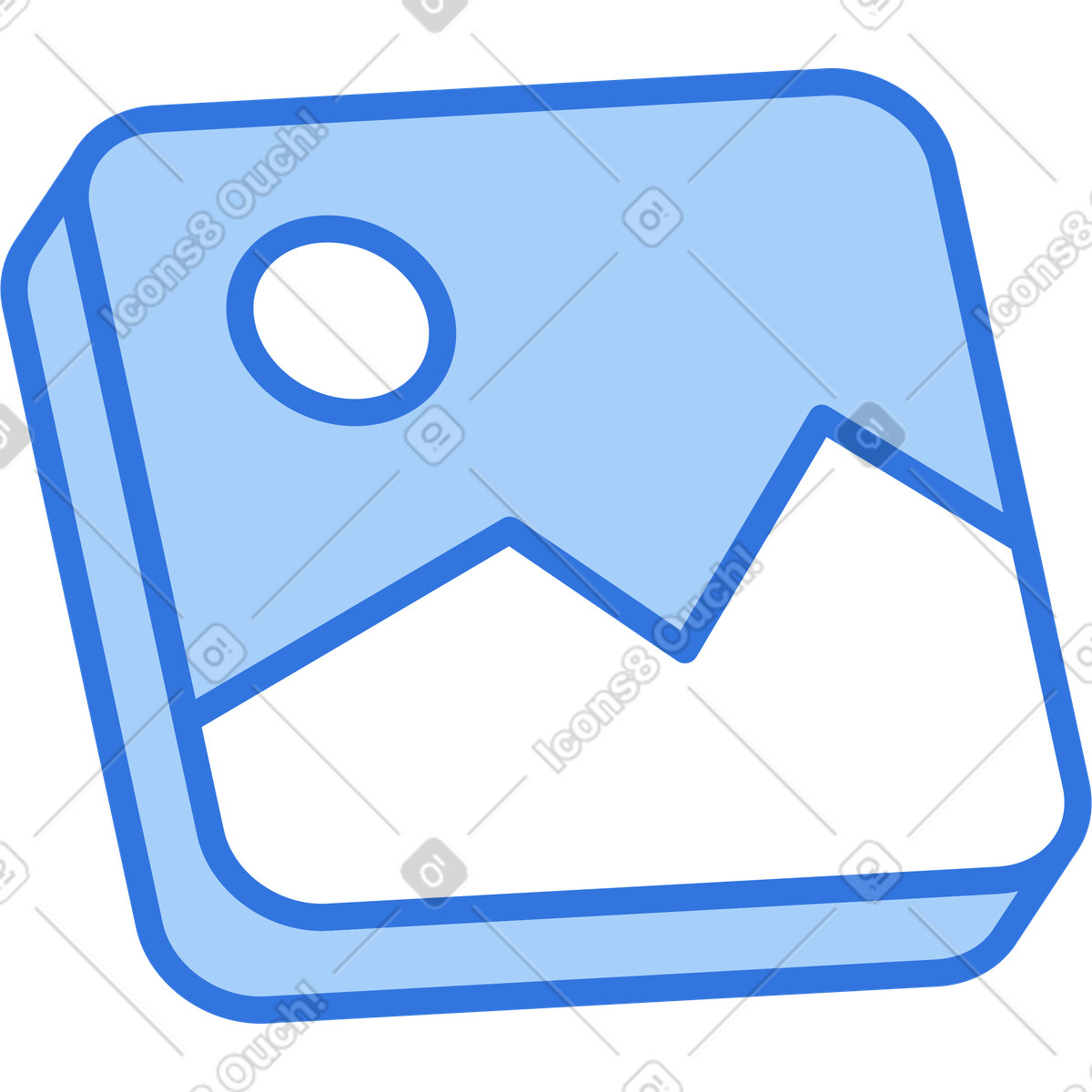 Image icon illustration in Sky style download in PNG, SVG