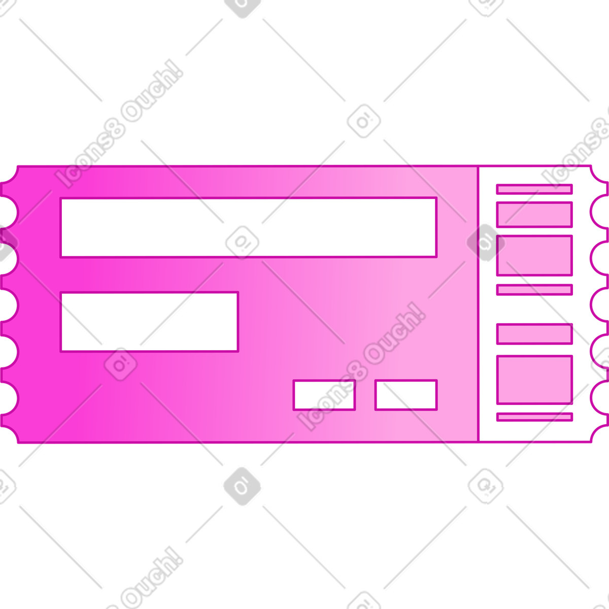 Eintrittskarte für den film-Illustration im Rainbow-Stil als Download in PNG, SVG