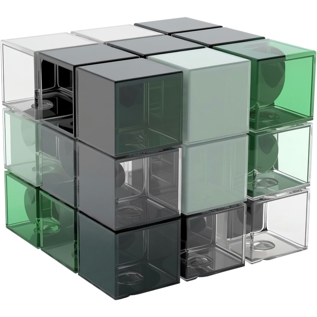 Blocks composition illustration in 3D style download in PNG, SVG