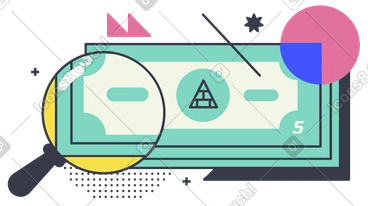 Detailed Expense Analysis Under Magnifying Glass PNG, SVG