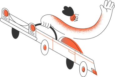 Man in a car PNG, SVG