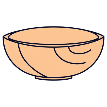 A handcrafted wooden bowl with smooth surfaces and visible grain lines