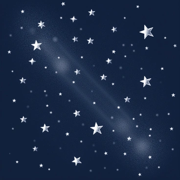 A night sky filled with numerous twinkling stars. Various constellations are clearly visible, each with distinct patterns formed by the stars. The background features a deep expanse depicting the vastness of space, enhancing the brightness of the stars against the black sky. The stars vary in size, creating a sense of depth and dimension throughout the scene.