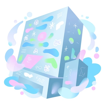 A large mural covers the side of a city building, displaying a variety of vibrant colors in gradient pastel hues. The mural features multiple sections with different illustration styles, showcasing geometric patterns alongside organic shapes. Each style flows seamlessly into the next, creating a dynamic visual rhythm across the wall. Various elements, such as abstract forms and stylized motifs, are interwoven throughout the design. Surrounding the mural, the building's architecture contrasts with the lively artwork, enhancing its visual impact.