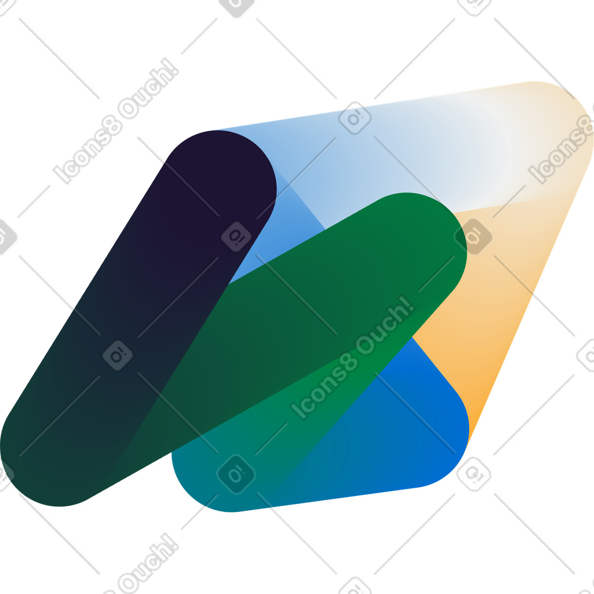 Forms 스타일의 Multicolored patch 일러스트레이션 PNG, SVG 다운로드