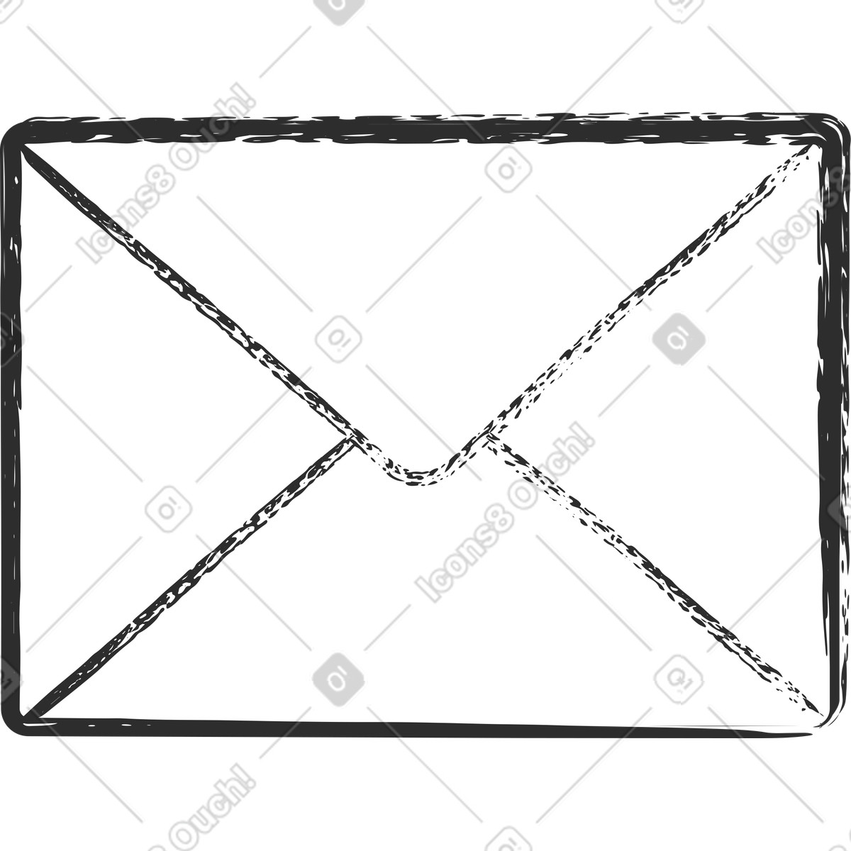 Graphite 스타일의 봉투 일러스트레이션 PNG, SVG 다운로드