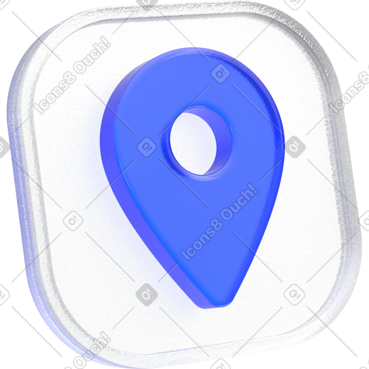 Saved locations, Place indicator, Address and map pin illustration in 3D Enterprise style download in PNG, SVG