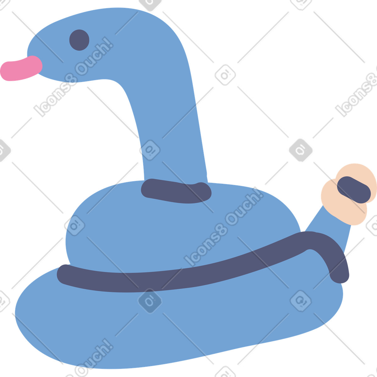 Ilustración Serpiente en estilo Pluto a descargar en PNG y SVG