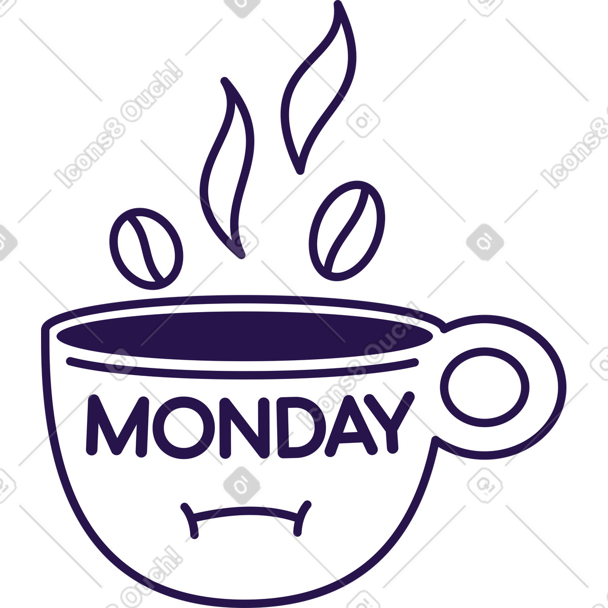 Illustration Monday dans le style Experimental à télécharger aux formats PNG, SVG