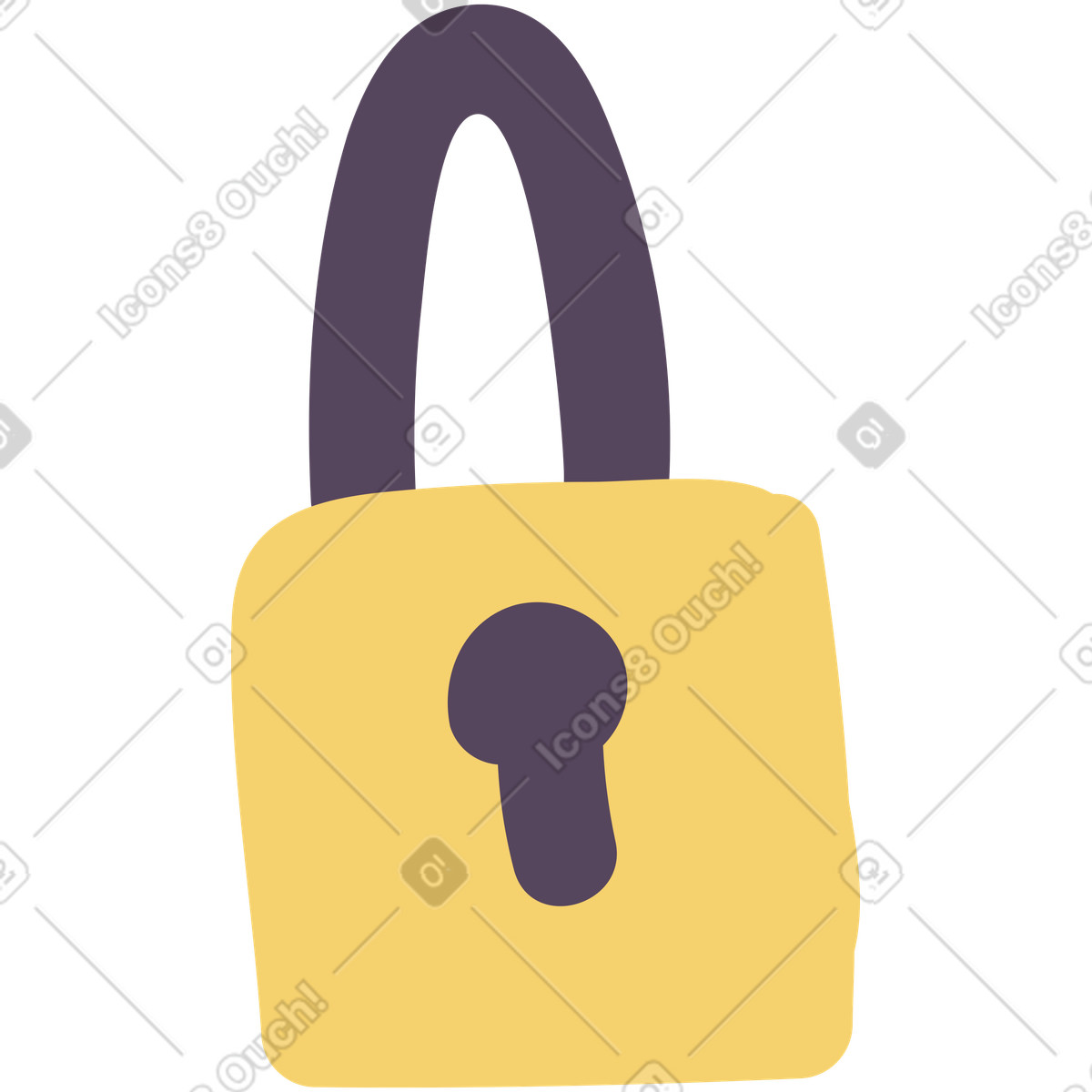 Padlock illustration in PNG, SVG