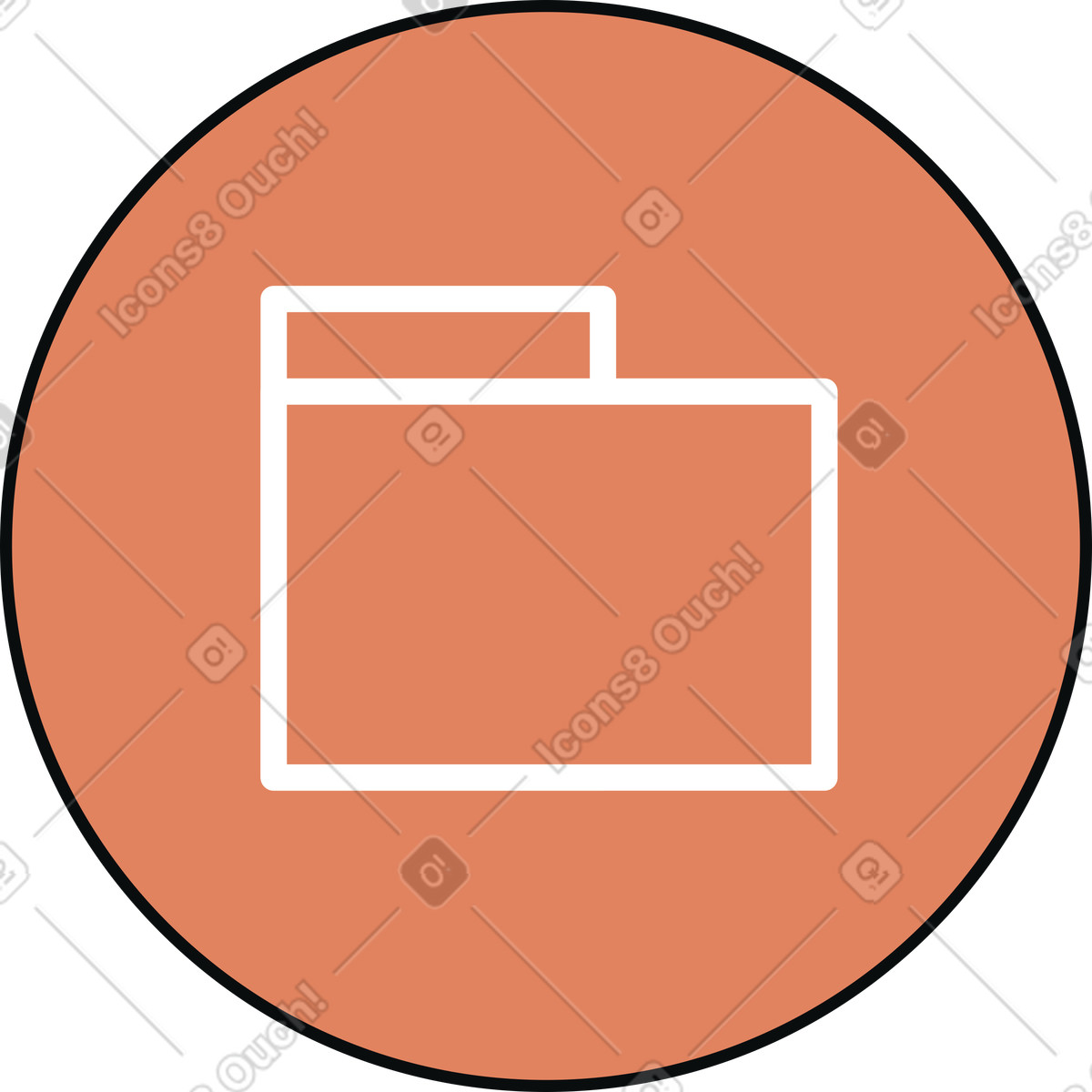 Teko スタイルの フォルダアイコン のイラストをPNG、SVG形式でダウンロード