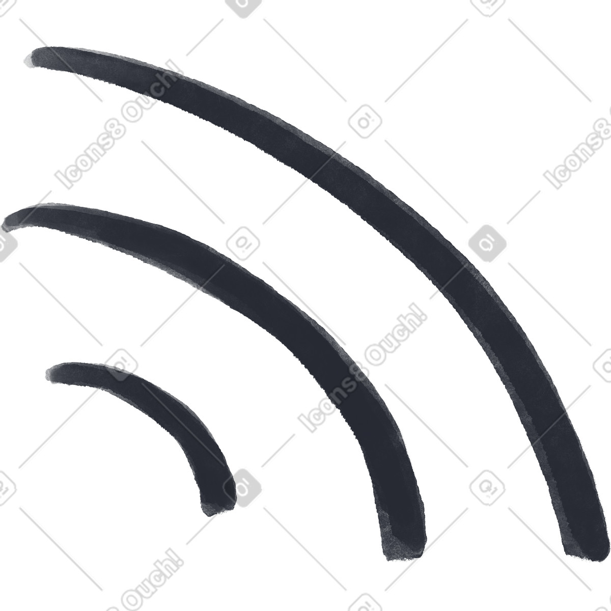 W-lan-Illustration im Inky-Stil als Download in PNG, SVG