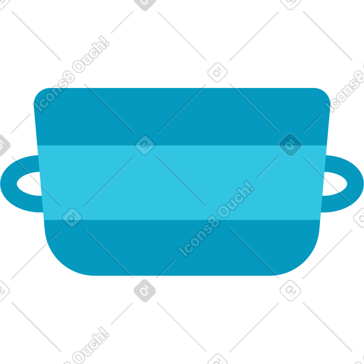 Soup pan illustration in Arabica style download in PNG, SVG