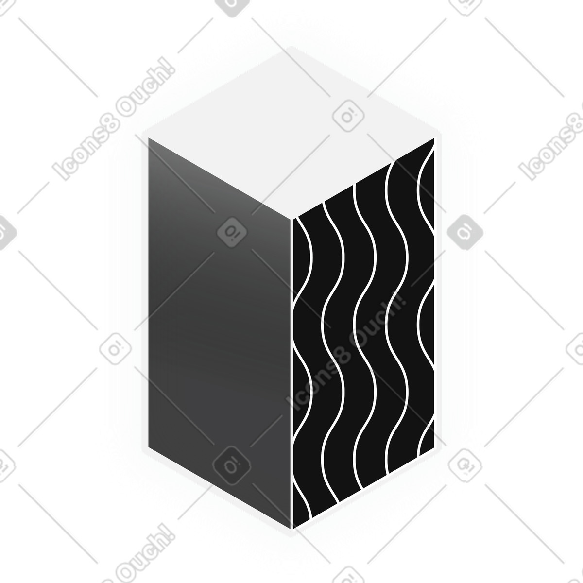 Abstract analytics element column chart illustration in Inverse style download in PNG, SVG