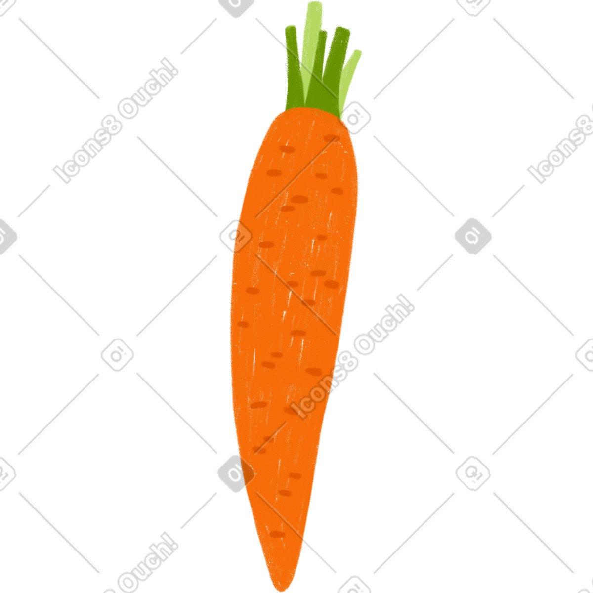 Ilustración Zanahoria en estilo Cozy a descargar en PNG y SVG