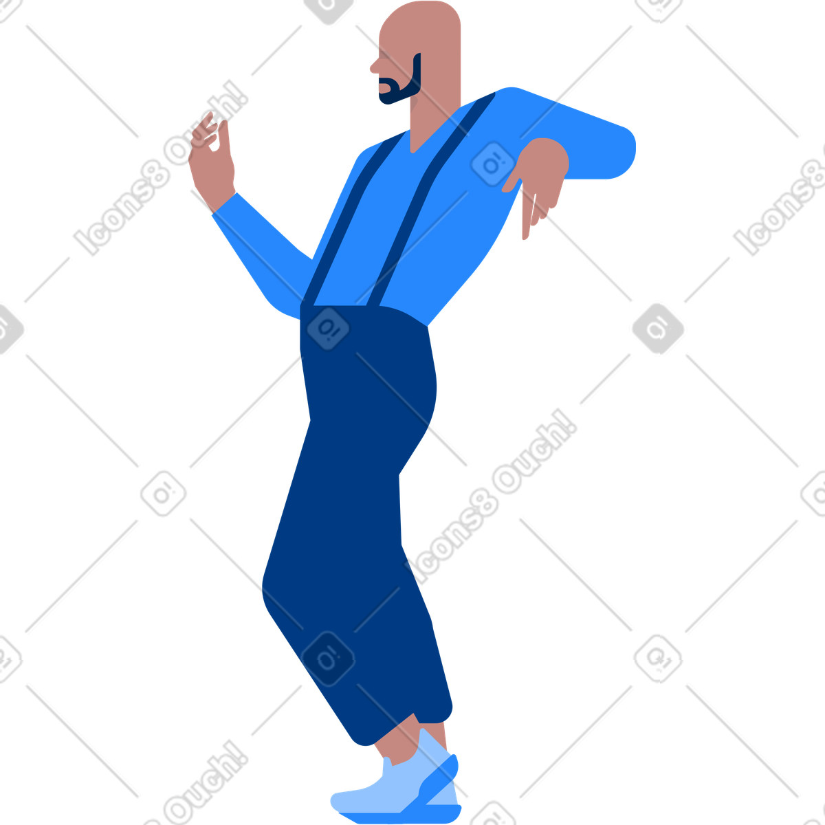 Ilustración animada Hombre en estilo Urban a descargar en GIF, Lottie (JSON), AE