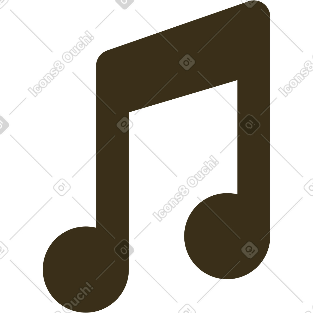 Musiknote-Illustration im Arabica-Stil als Download in PNG, SVG