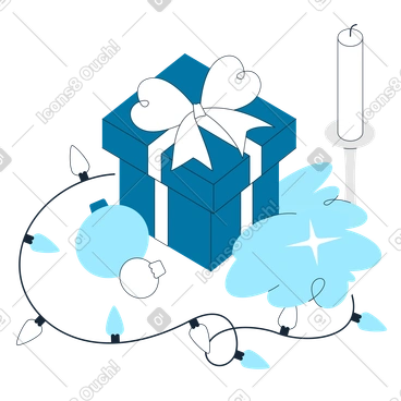 Cadeau de noël et décorations de noël PNG, SVG