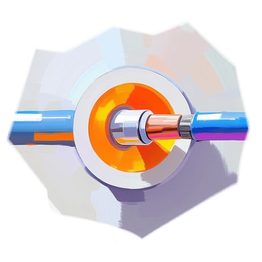 A cutaway view of an electrical wire revealing its internal structure. The image showcases a central "copper core" that is shiny and metallic, surrounded by a layer of "insulating sheath" in a vibrant color, such as blue or yellow. The sheath is smooth and seamless, clearly defining the boundary between it and the copper core. The cutaway exposes the wire's cross-section, highlighting the contrast between the conductive copper and the protective insulating material.