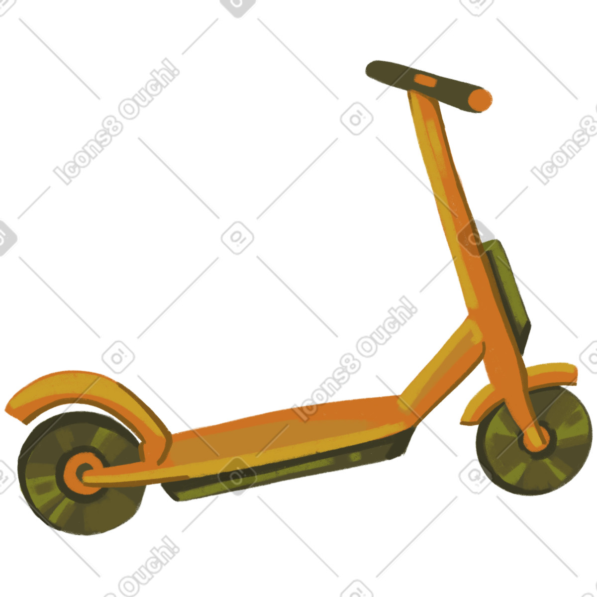 Scooter illustrazione in stile Atomic scarica in PNG, SVG
