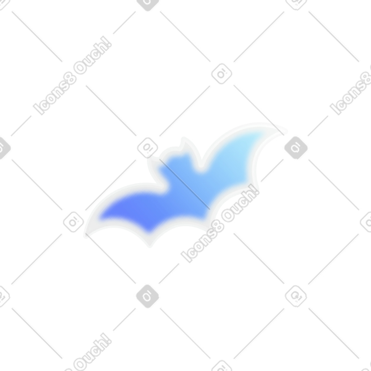 Ilustración Blue bats en estilo Lettering a descargar en PNG y SVG