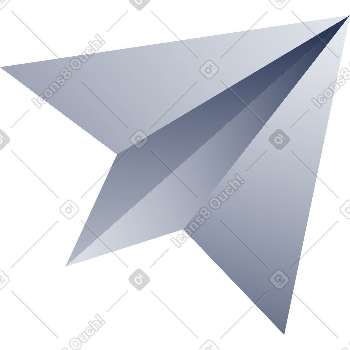 Paper plane illustration in PNG, SVG