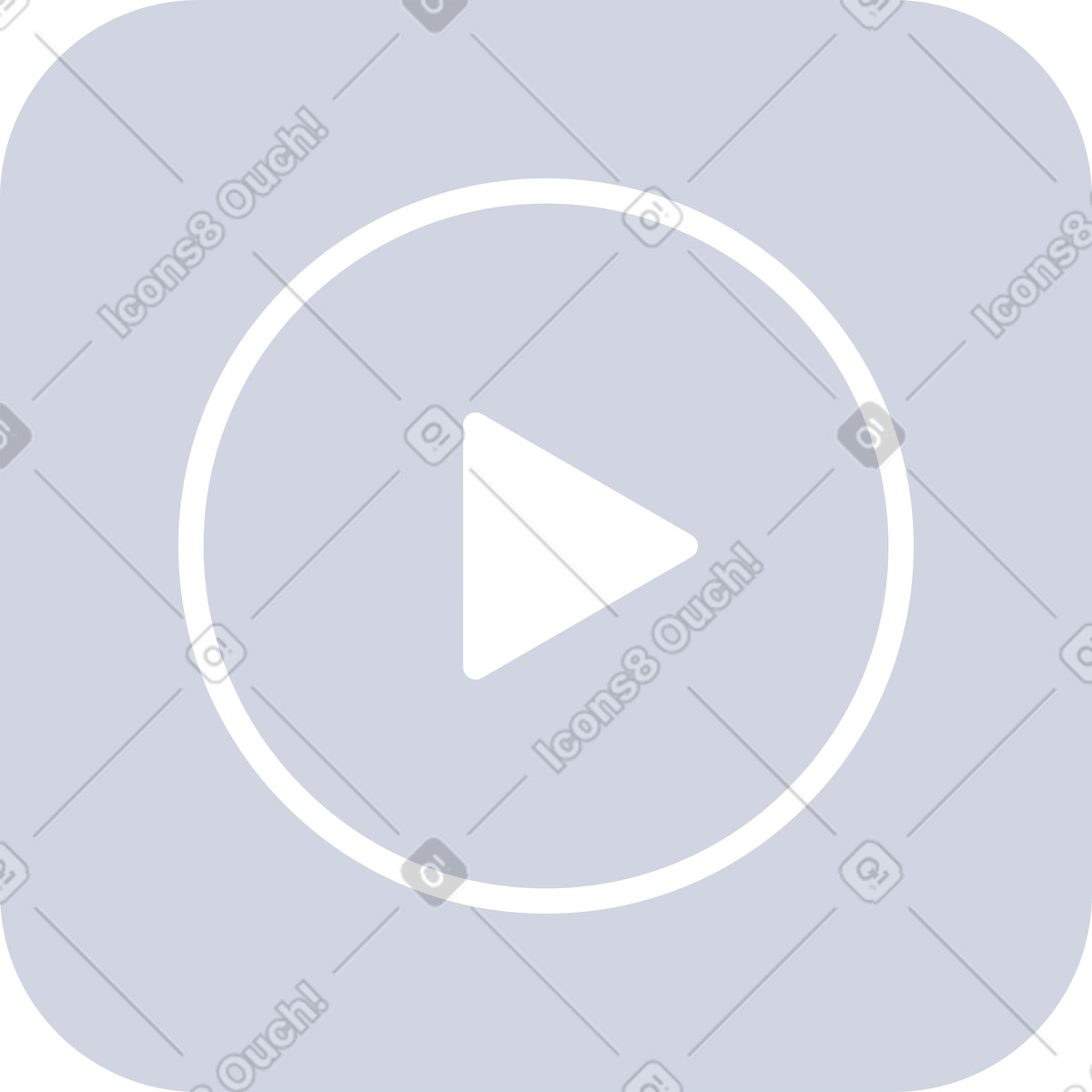 Play button icon illustration in Lucent style download in PNG, SVG