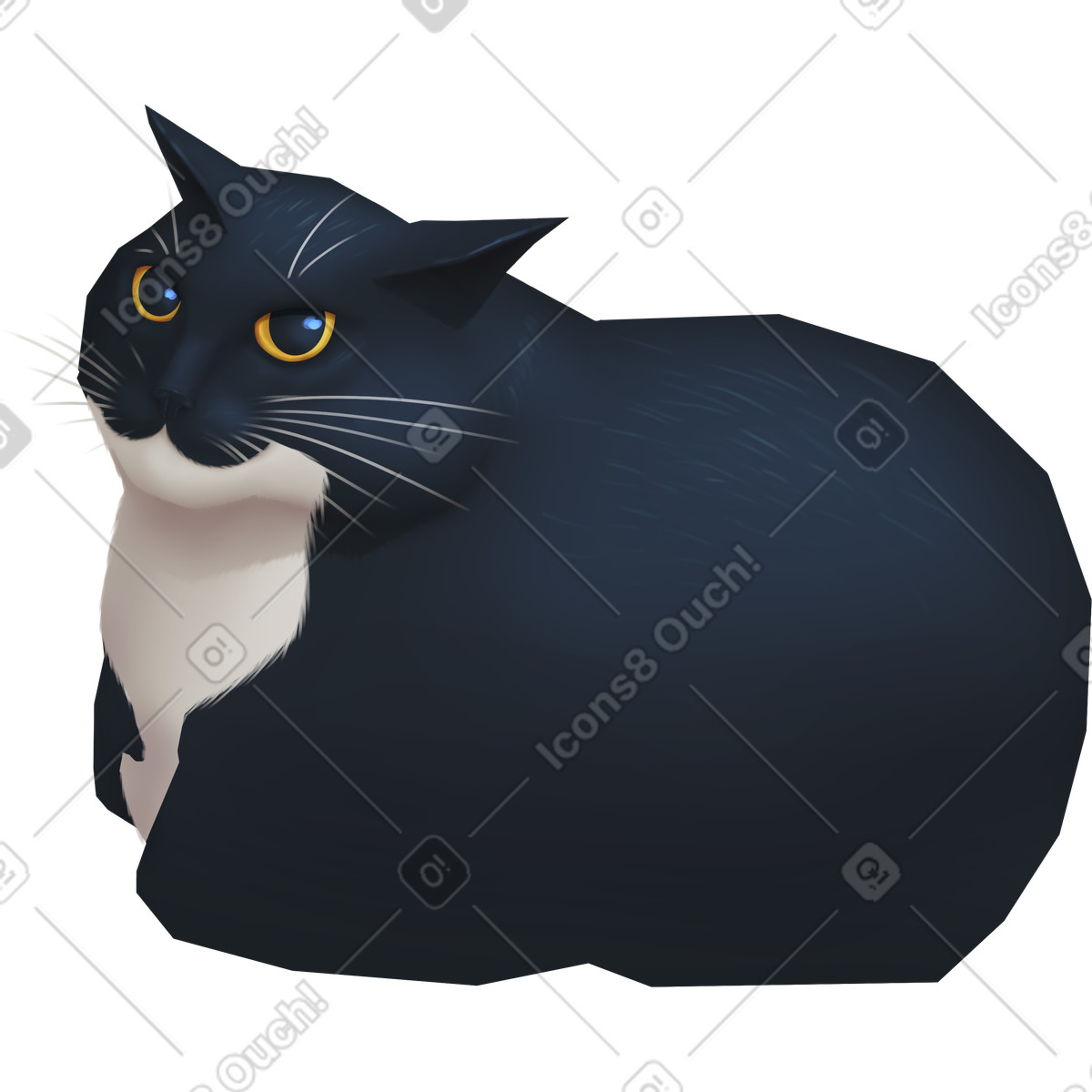 Props スタイルの Meme cat のイラストをPNG、SVG形式でダウンロード