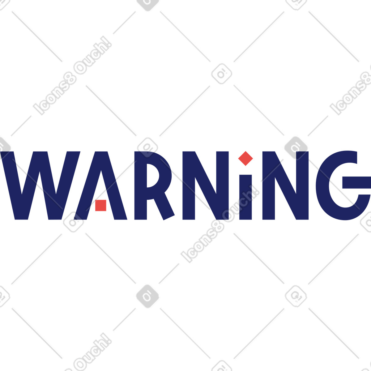 Warning illustration in Clip style download in PNG, SVG