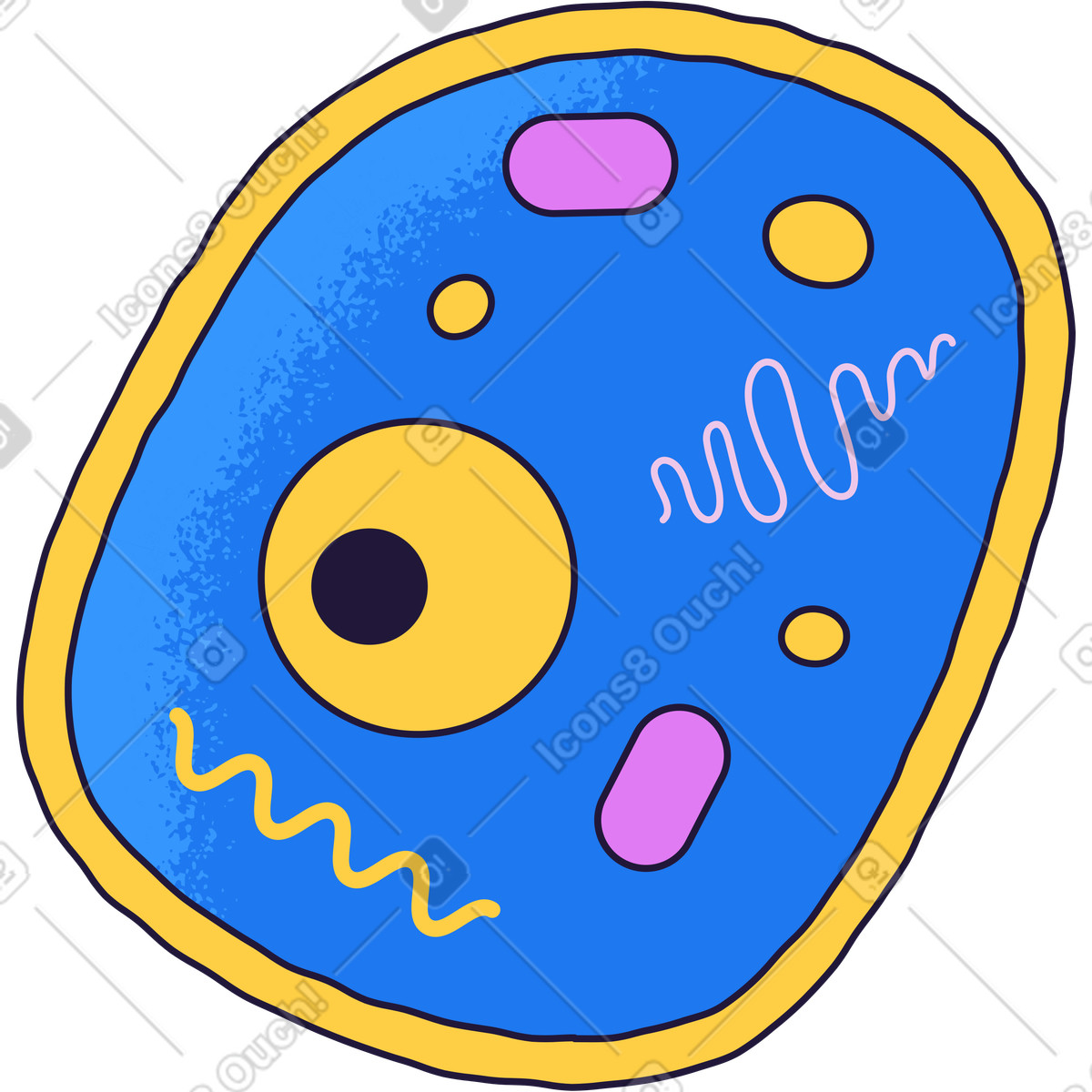 Ilustración Célula en estilo Conifer a descargar en PNG y SVG