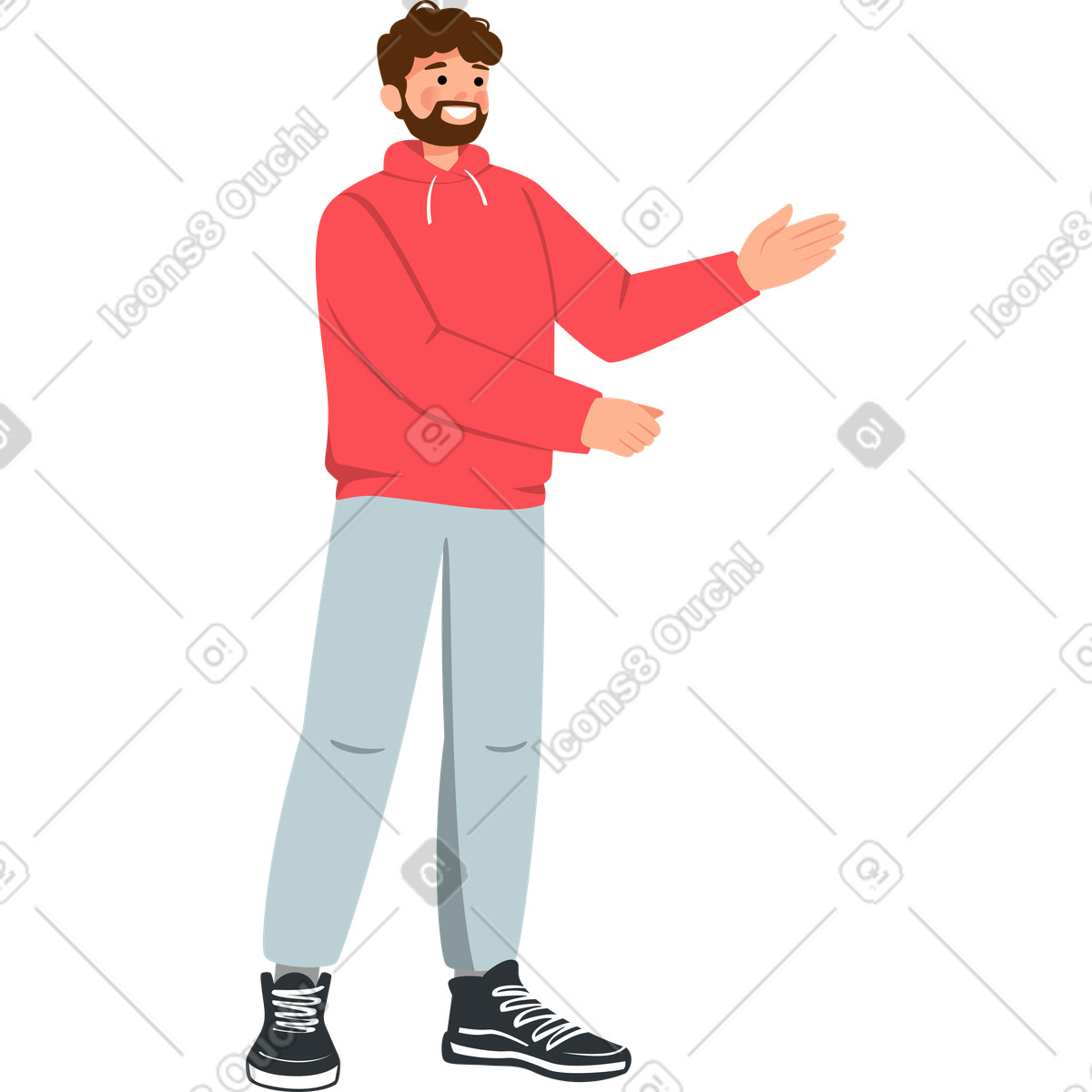 Trainer illustration in Lagom style download in PNG, SVG