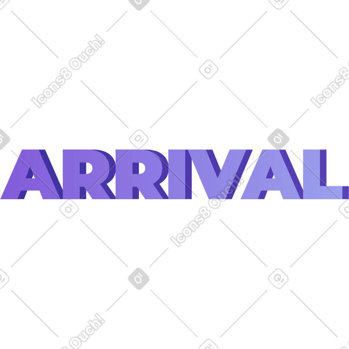 Ilustração de Texto chegada letras em no estilo Levels para baixar em PNG, SVG