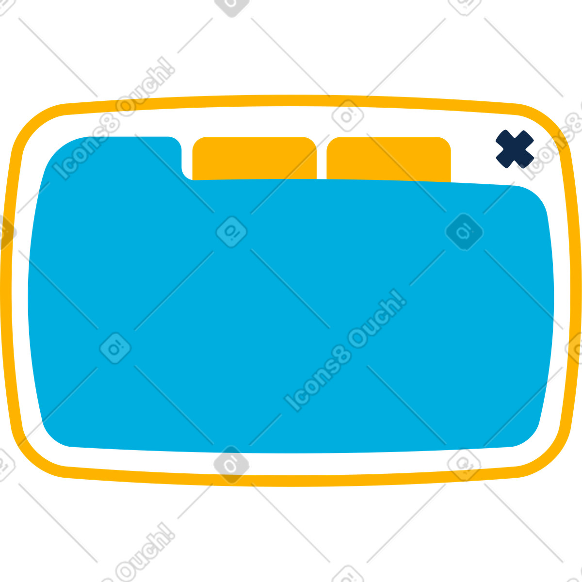 Browser window illustration in Flame style download in PNG, SVG