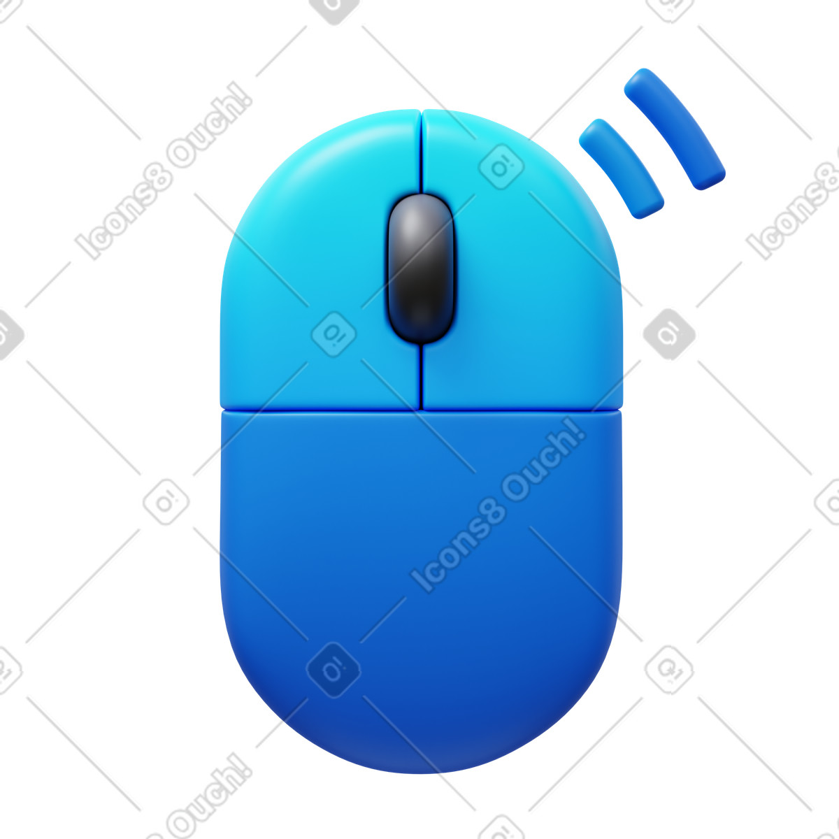 Right click illustration in 3D Fluency style download in PNG, SVG