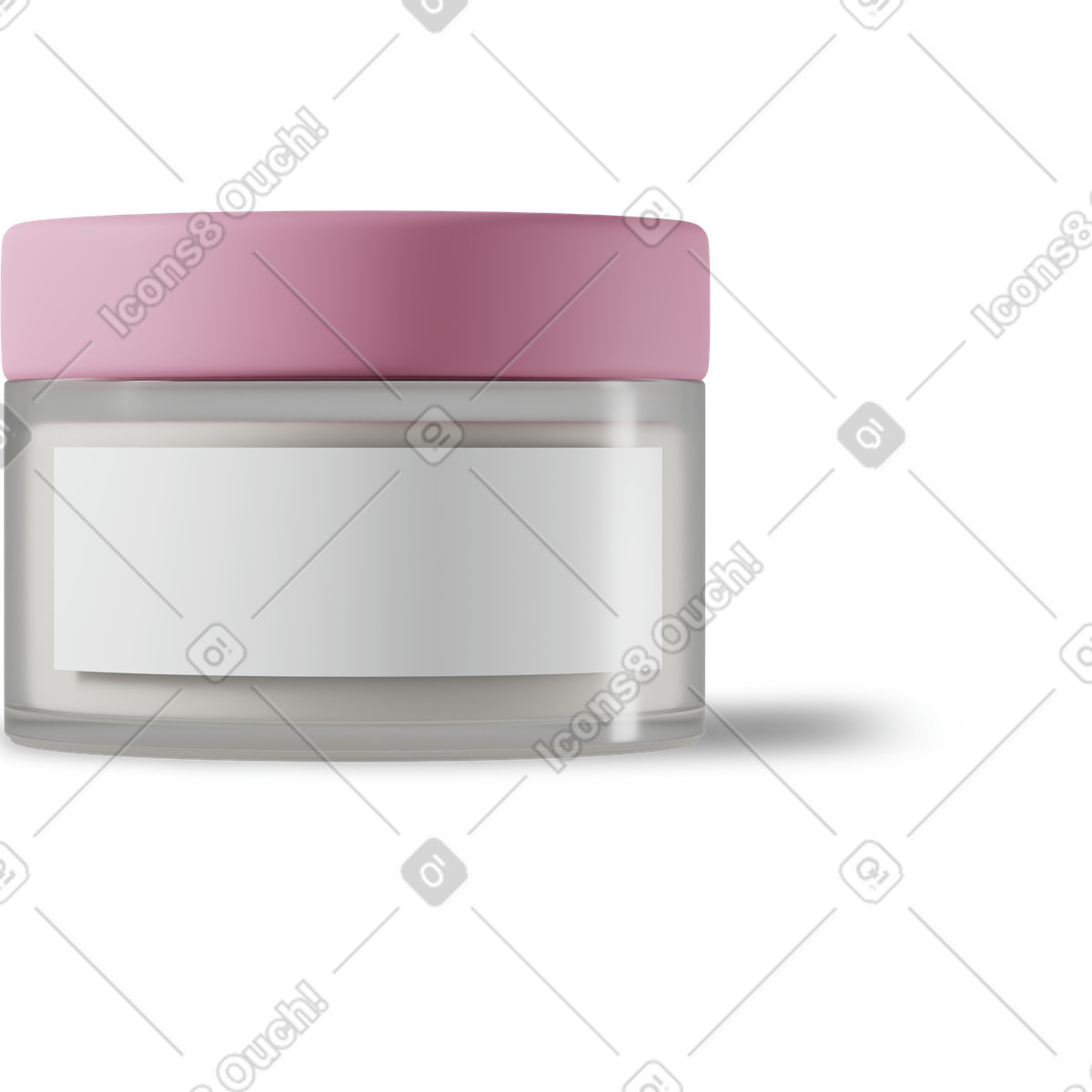 Иллюстрация Cosmetic cream tub on floor в стиле 3D Casual life — скачать в форматах PNG, SVG