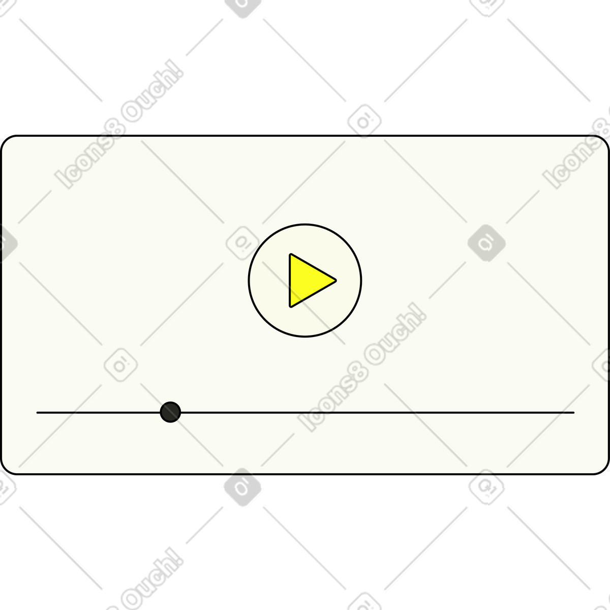 Music player interface illustration in Retro style download in PNG, SVG