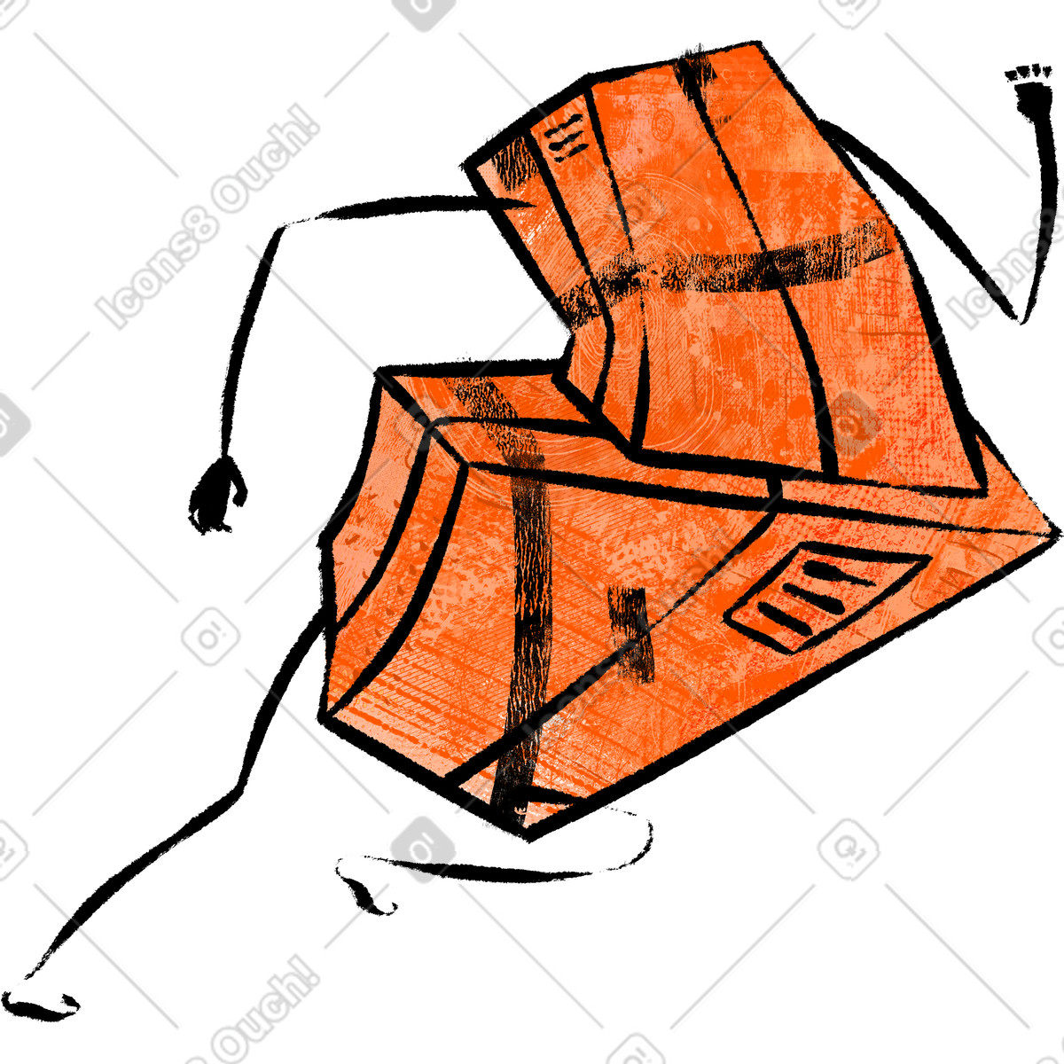 Illustration Des boites dans le style Doobry à télécharger aux formats PNG, SVG