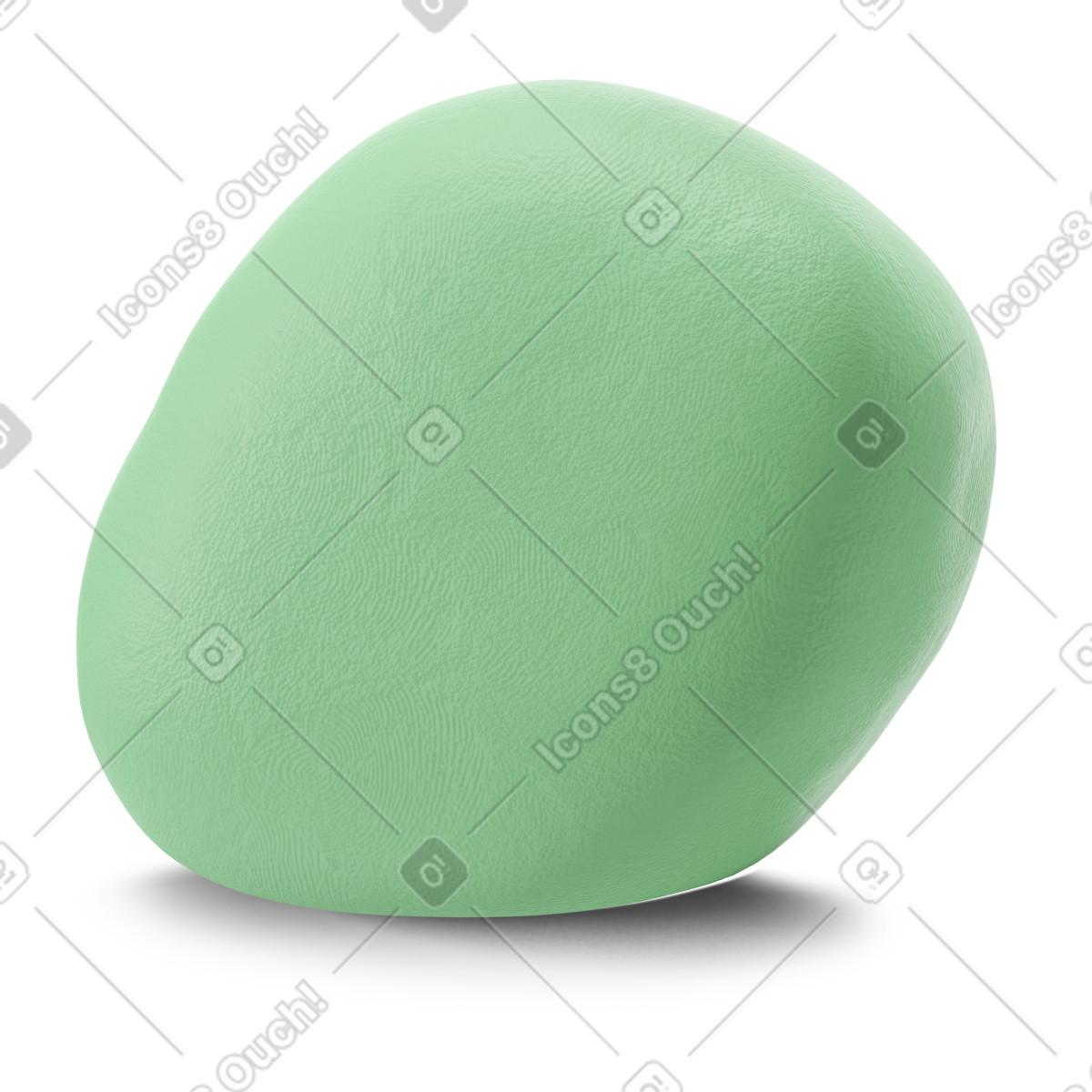 Ilustração de Cabeça pele verde em no estilo 3D Stripy para baixar em PNG, SVG