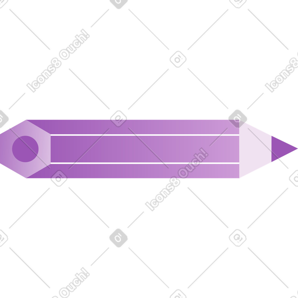Matita lilla illustrazione in stile Wavy scarica in PNG, SVG